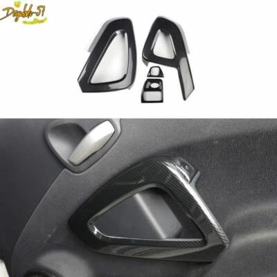 Cubierta de panel de interruptor de ventana de coche de fibra de carbono para Smart ForTwo 2009-2014 Foto 1 de 4