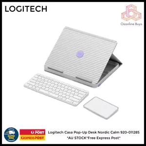 Logitech Casa Pop-Up Desk Work from Home Kit with Laptop Stand, Wireless Keyboar - Picture 1 of 1