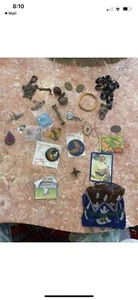 Lot Of Mixed Vintage Brooches , Fridge Magnet, Patches , Sequin Bag ,earrings  - Picture 1 of 11