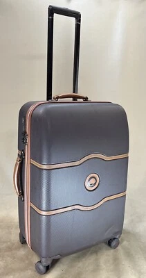 "Equipaje rígido DELSEY Paris Chatelet 24"" giratorio maleta a cuadros chocolate" Foto 1 de 4