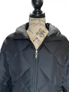 Chaqueta de plumón Nine West para mujer mediana negra acolchada con cierre de cremallera bolsillos - Imagen 1 de 10