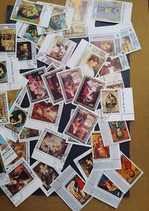 BIG LOT AFRICAN ART PAINTINGS STAMPS sets Africa  World Mixed Lot - Picture 1 of 5