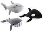 SOFT SUPER CUDDLY SEALIFE SHARKS WHALES DOLPHIN LARGE PLUSH TOY IDEAL GIFT