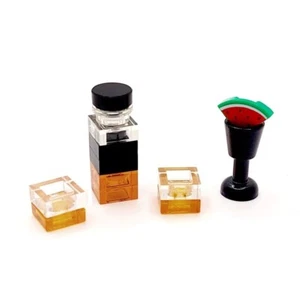 Original LEGO® Whisky Flasche & Becher & Cocktail Minifigur Bar Kneipe Möbel - Bild 1 von 1