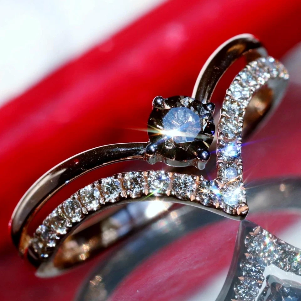 Anillo Le Vian Oro Rosa 14k Talla 7 0.50ct Diamante Chocolate Natural 2.35gr N3174 Foto 1 de 4