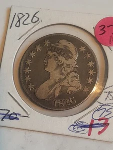1826 sehr schöne gedeckelte Büste halber 1/2 Dollar - Bild 1 von 2