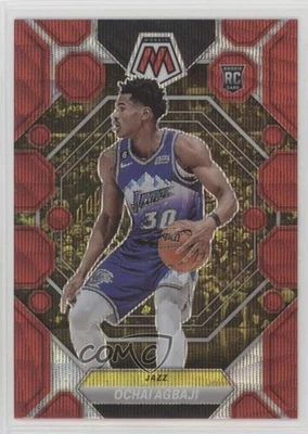 2022-23 Panini Mosaic Rookies Red Wave Mosaic Prizm Ochai Agbaji #208 Rookie RC - Image 1 of 2