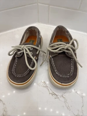Sperry Top-Sider Kids Size 8.5 Halyard Slip On Boat Shoes Tan Baby Unisex - Image 1 of 4