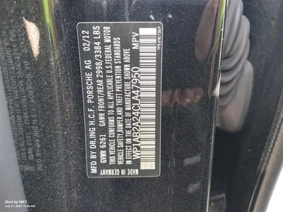 FRONT DIFFERENTIAL CARRIER ASSEMBLY 95834901101 2011-2014 PORSCHE CAYENNE Foto 1 de 4