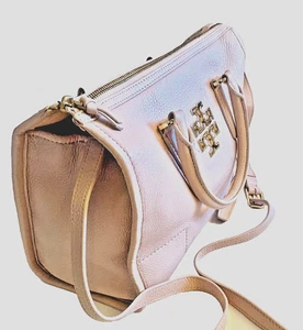 Tory Burch Pebble Leather 2 Top Handles Adjustable Strap Gold Hardware Satchell - Picture 1 of 11