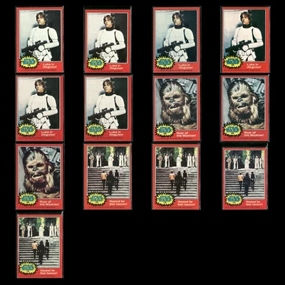 Star Wars 1977 Topps Lot (13) EX-VG Luke Skywalker Chewbacca Vintage 1st Ed - Image 1 of 4