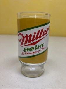 Vintage Miller High Life The Champagne of Beers Glass Beer - Picture 1 of 4