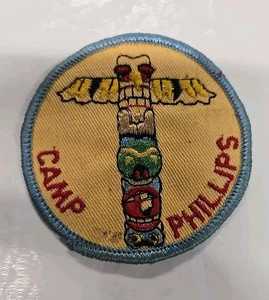 Parche redondo vintage de los años 60 Boy Scouts BSA Camp Phillips Chippewa Valley - Imagen 1 de 8