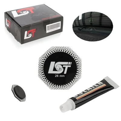 Echtglas Heckscheibenwischer Abdeckung Verschlussstopfen 26mm für Audi A4 A3 - Bild 1 von 4