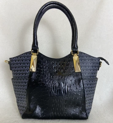 Michael Kors MKF Collection Blue Jacqueline Signature Satchel Bag - Image 1 of 4