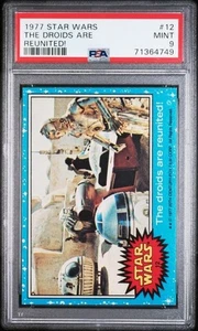 1977 Topps Star Wars The Droids Are Reunited! #12 C-3PO & R2-D2 PSA 9 Mint - Picture 1 of 7