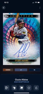 DIGITAL Topps Bunt 2024 Inception 25 Ozzie Albies Charged Particles - Picture 1 of 2