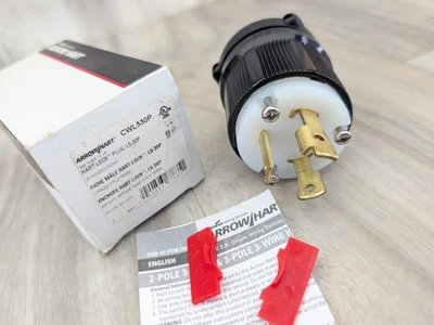 Plugue de bloqueio Cooper Devices Twist Turn Hart-Lock NEMA L5-30P 30A 125V CWL530P - Imagem 1 de 4