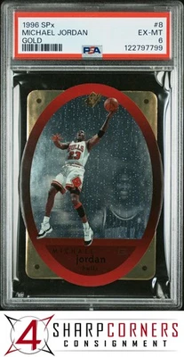 Michael Jordan Bulls Hof 1996 SPx oro #8 PSA 6 Foto 1 de 3
