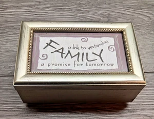 Carson Jewelry Music Box Family Plays Facination 6" x 4" Gift Collectible - Picture 1 of 8