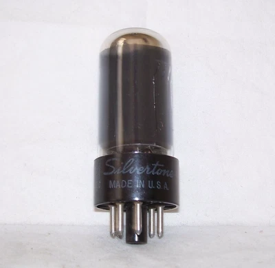 Silvertone 50L6GT 管,经过测试坚固!,铬合金顶部 Sylvania,AA5 收音机,50L6 — 第 1/4 张图片