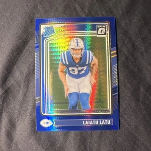 2024 Panini Donruss Optic Blue Hyper Laiatu Latu Rated Rookie - Picture 1 of 2