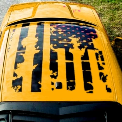 CALCOMANÍA CAPUCHA BANDERA AMERICANA para Chevrolet Silverado 1500 2500 3500 Colorado Tahoe Foto 1 de 4