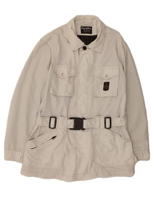 REFRIGIWEAR Mens Utility Jacket UK 38 Medium White Nylon AY02 - Image 1 of 3