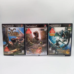 Monster Hunter 1 2 & G 3 Game Lot PS2 PlayStation 2 Japanese CIB Complete - Picture 1 of 12