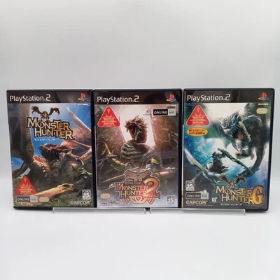 Monster Hunter 1 2 & G 3 Game Lot PS2 PlayStation 2 Japanese CIB Complete - Image 1 of 4