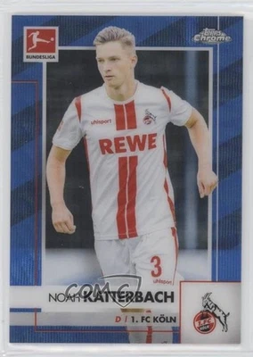 2020 Topps Chrome Bundesliga Blue Wave Refractor /150 Noah Katterbach Rookie RC - Image 1 of 2