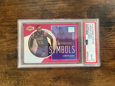 Lebron James 2018 Panini Status Symbols RED SP PSA 8 NM-MT Lakers - Read - Image 1 of 2