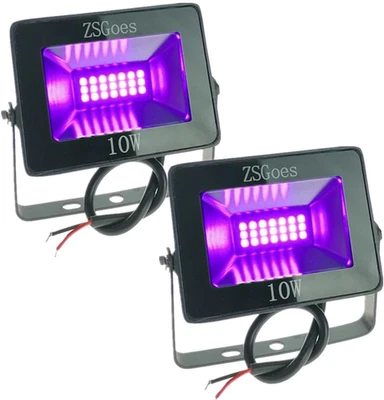 2 Pack 10W UV Ultraviolet Black Light 12V 24V Low Voltage for Halloween Blacklig - Image 1 of 4