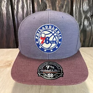 Philadelphia 76ers Mütze Cap Mitchell & Ness Fitted 7 5/8 Throwback Retro Blau NBA - Bild 1 von 14