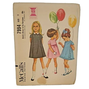 McCall's 7994 Girls 5 Panel Dress Size 2 Cut & counted - Picture 1 of 4