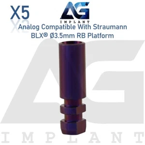 5 apparecchi dentali analogici compatibili Straumann BLX® piattaforma RB in titanio 3,5 mm - Foto 1 di 4
