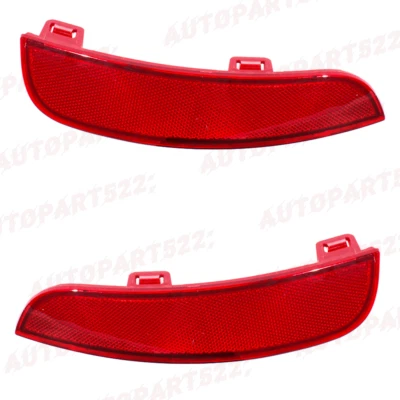 Par de lentes reflectores de parachoques trasero rojo diestro y derecho para Volvo S40/V50 2008-2012 Foto 1 de 4