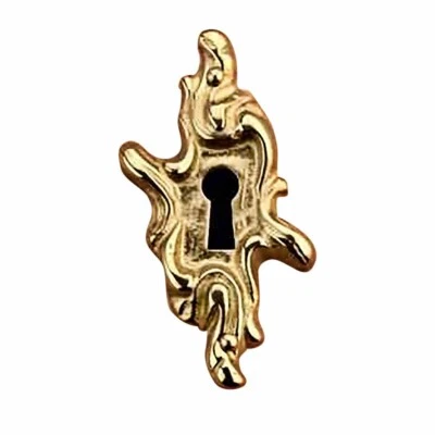 RENOVATORS SUPPLY MANUFACTURING Keyhole Cover 2 1/2" H x 1 3/8" W Solid Brass Tarnish Resistant Keyhole Plate