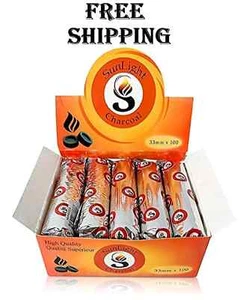 100 Pack Quick Light Charcoal Tablets for Incense - 33Mm Resin Burner - Picture 1 of 8