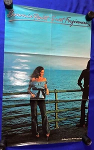 Cartel promocional vintage 1977 Bonnie Raitt Sweet Forgiveness 23x35 pulgadas usado Warner - Imagen 1 de 3