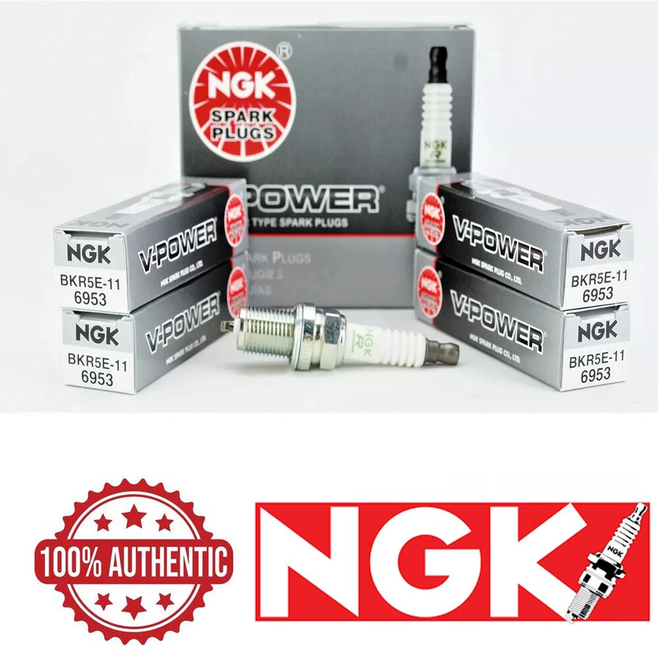 NGK "V-POWER" Spark Plugs (Set of 4) 2005-2010 for Scion tC 2.4 - Imagem 1 de 1