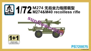 S-Model PS720075 1/72 M274 &M40 recoilless rifle Quick Build Model kit - Picture 1 of 1
