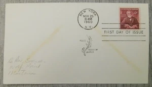 First Day Of Issue Andrew Carnegie NY 1960 Peace Vintage Stamp Envelope Cover - Picture 1 of 4