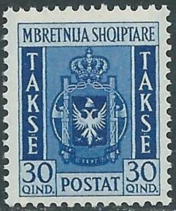 1940 ALBANIA SEGNATASSE STEMMA 30 Q MNH ** - RB6-9 - Picture 1 of 1