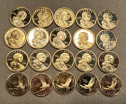 2005 S Proof Sacagawea Native American Dollar 20pc Roll Cover