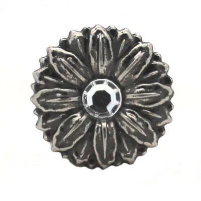 Sunflower Antique Nickel Concho Leathercraft Snap Set 1" 1265-104 - Image 1 of 2