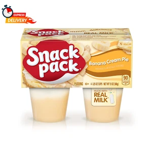 Snack Pack Banana Cream Pie Pudding Cups, 4 Ct - Picture 1 of 12
