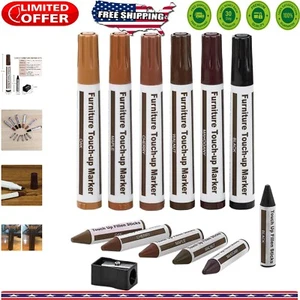 Versatile 13-Color Wood Repair Marker and Wax Kit - Easy Fix for Furniture - Picture 1 of 8