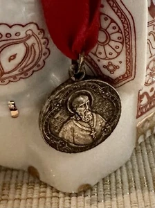St Francis de Sales Medal /The Apostles Sterling Silver Antique - Picture 1 of 5