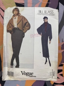 Vogue Sewing Pattern 1234 Curved Jacket and Skirt by Bill Blass Size 8 10 12 FF - Picture 1 of 4